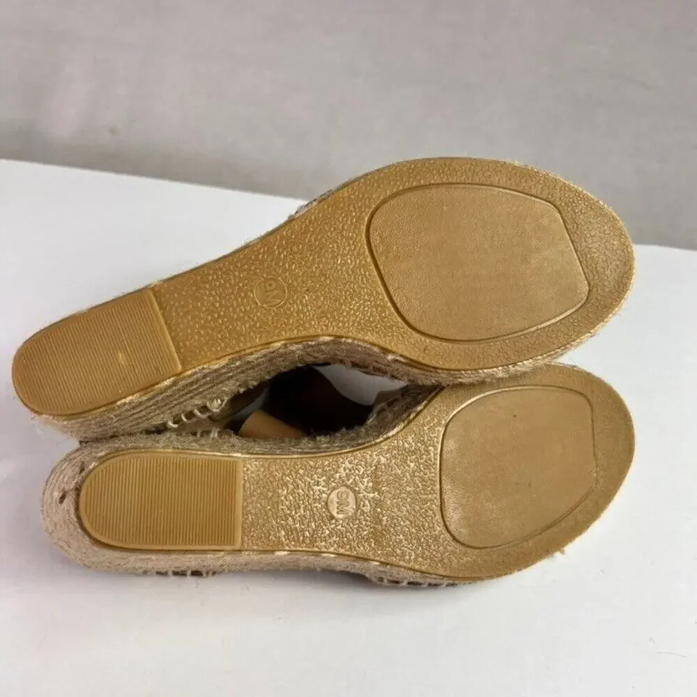 Via Spiga Sandals Sandals 9 M Nolan Espadrille Wedge Desert Suede Leather Buckle